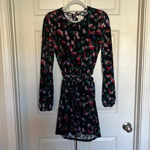 Nordstrom Open Edit sz S velvet mini dress open back